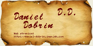 Daniel Dobrin vizit kartica